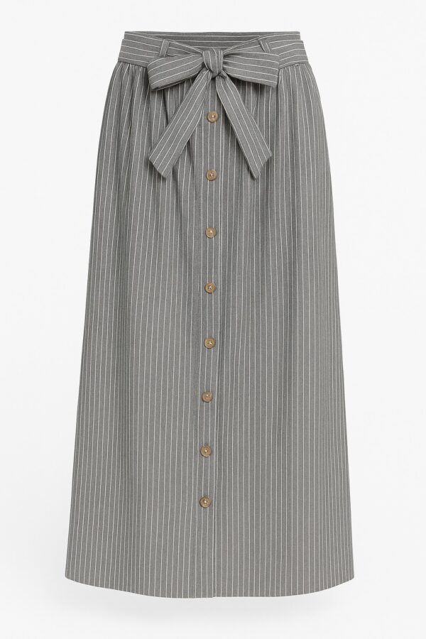 Grey Striped Skirt