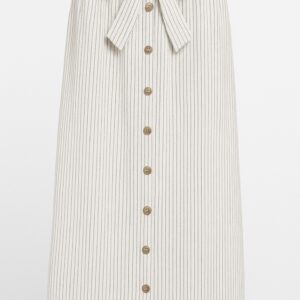 Ecru Striped Skirt