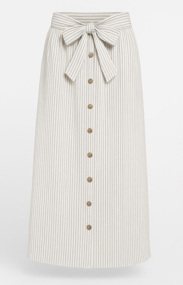 Ecru Striped Skirt