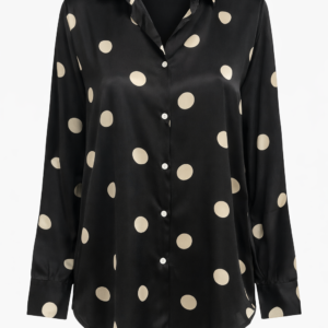 Polka Chic Satin Shirt