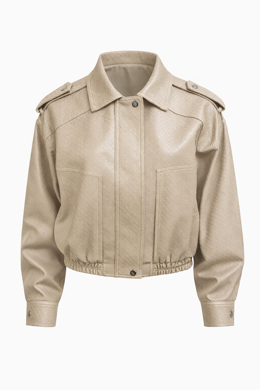 Beige Soft Grid Jacket